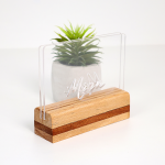 Mbajtëse Menu - A5 - Druri + Plex