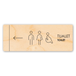 Sinjalistika 27.5x10 - Tualet Majtas - Figura 2
