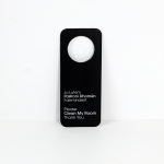 Doorhanger PVC - E zezë (M1)