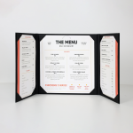 Menu Papercoat 3 ndarje me xhepa (E Zezë)