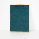 Menu Druri – Me kapëse metalike dhe Cover Lëkure Sintetike - A4 (Turqoise me vija)