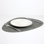 Shtroje për Tavolina Ovale – Lëkurë Sintetike – 2 Anë 32×45 – Gri (12 cp Standard) - Figura 2